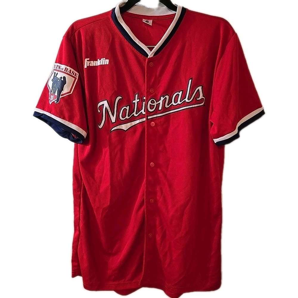 Washington Nationals #23 Red Button Up‎ MLB Jersey Size AM Adult Medium